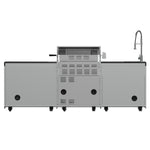 FORNO Bulnes 30-Inch BBQ, 60,000 BTU, 3 Burners with Sear & Rotisserie Infrared Burners, Stainless Steel Outdoor Kitchen with 1.8 cu.ft. Beverage Center & Black Granite Countertops - BonPrix Électroménagers