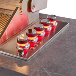 Forno Rimini Outdoor Kitchen 30" BBQ 62,600 BTU, 3 Burners with Sear & Rotisserie, 2.4 cu.ft. Beverage Center, Stainless Steel Sink, Black Cabinets & Gray Sintered Stone Countertop - BonPrix Électroménagers
