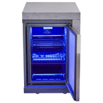 Forno Rimini Outdoor Kitchen 30" BBQ 62,600 BTU, 3 Burners with Sear & Rotisserie, 2.4 cu.ft. Beverage Center, Stainless Steel Sink, Black Cabinets & Gray Sintered Stone Countertop - BonPrix Électroménagers