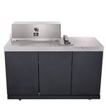 Forno Rimini Outdoor Kitchen: 30" BBQ 62,600 BTU, 4.8 cu.ft. Refrigerators, White Countertops - BonPrix Électroménagers