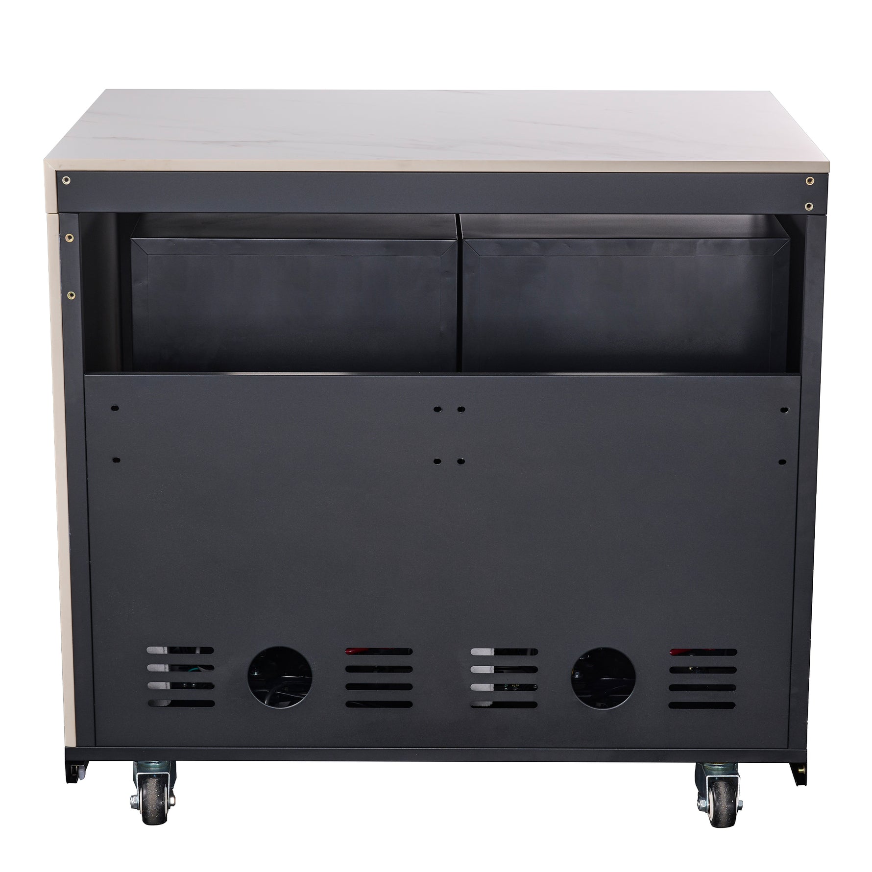 Forno Rimini Outdoor Kitchen: 30" BBQ 62,600 BTU, 4.8 cu.ft. Refrigerators, White Countertops - BonPrix Électroménagers