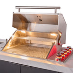 Forno Rimini Outdoor Kitchen: 30" BBQ 62,600 BTU, 4.8 cu.ft. Refrigerators, White Countertops - BonPrix Électroménagers