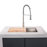 Forno Rimini Outdoor Kitchen: 30" BBQ 62,600 BTU, 4.8 cu.ft. Refrigerators, White Countertops - BonPrix Électroménagers