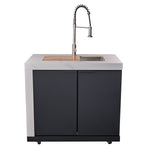 Forno Rimini Outdoor Kitchen: 30" BBQ 62,600 BTU, 4.8 cu.ft. Refrigerators, White Countertops - BonPrix Électroménagers