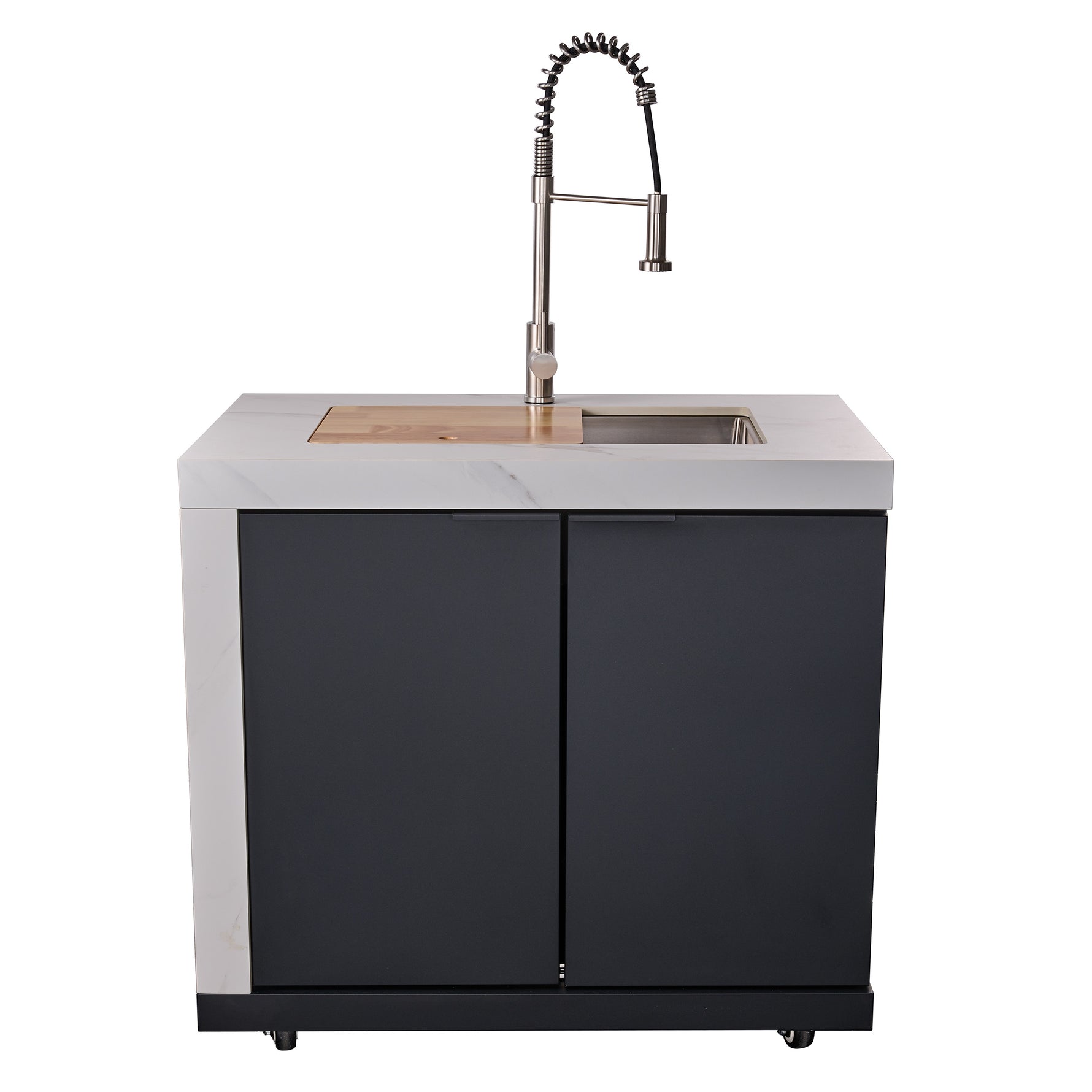 Forno Rimini Outdoor Kitchen: 30" BBQ 62,600 BTU, 4.8 cu.ft. Refrigerators, White Countertops - BonPrix Électroménagers