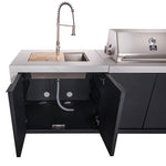 Forno Rimini Outdoor Kitchen: 30" BBQ 62,600 BTU, 4.8 cu.ft. Refrigerators, White Countertops - BonPrix Électroménagers