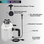 FORNO ACQUA BrightDIAMOND Moonstone 1HP Super Quiet Garbage Disposal Corded with Motion Sensor Cabinet Light & Pre-Wired Air Switch