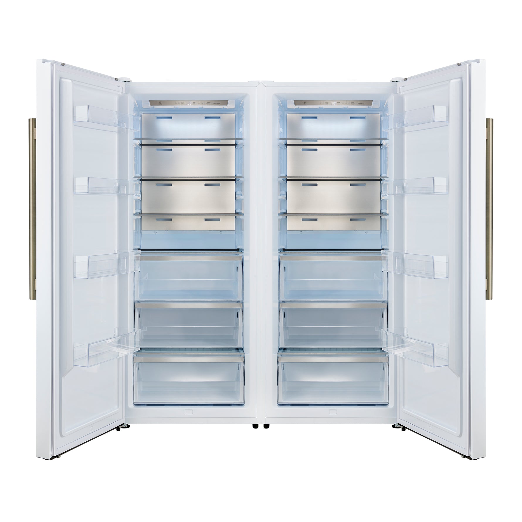 Forno Maderno 2-28-Inch Wide Convertible Refrigerator/Freezer in White, Decorative Trim, 27.2 cu.ft, 84-Inch High, ENERGY STAR Certified - BonPrix Électroménagers