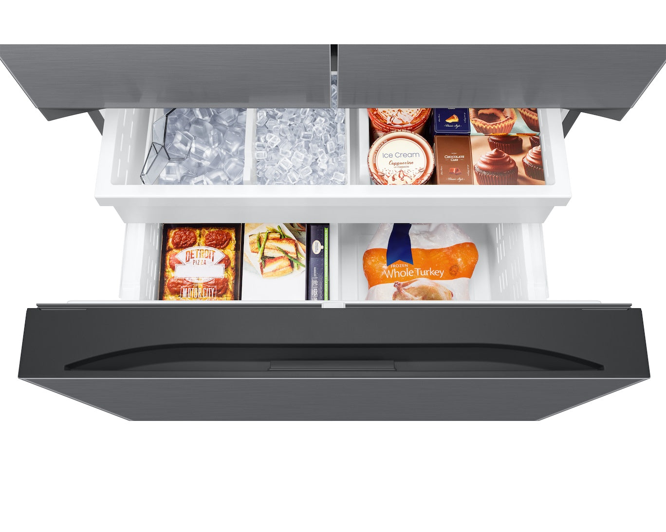 RF27CG5010S9AA - REFRIGERATORS - Samsung - French 3-Door - Stainless Steel - Open Box - BonPrix Électroménagers