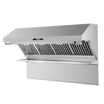 Savona 60-Inch Wall Mount Range Hood, Baffle Filters & Backsplash, Heating Lamps - BonPrix Électroménagers