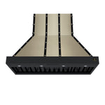 Valente 48" Range Hood in Black with 304 CFM, 3 speeds, Dishwasher safe Baffle filters, LED Lights and Remote Control