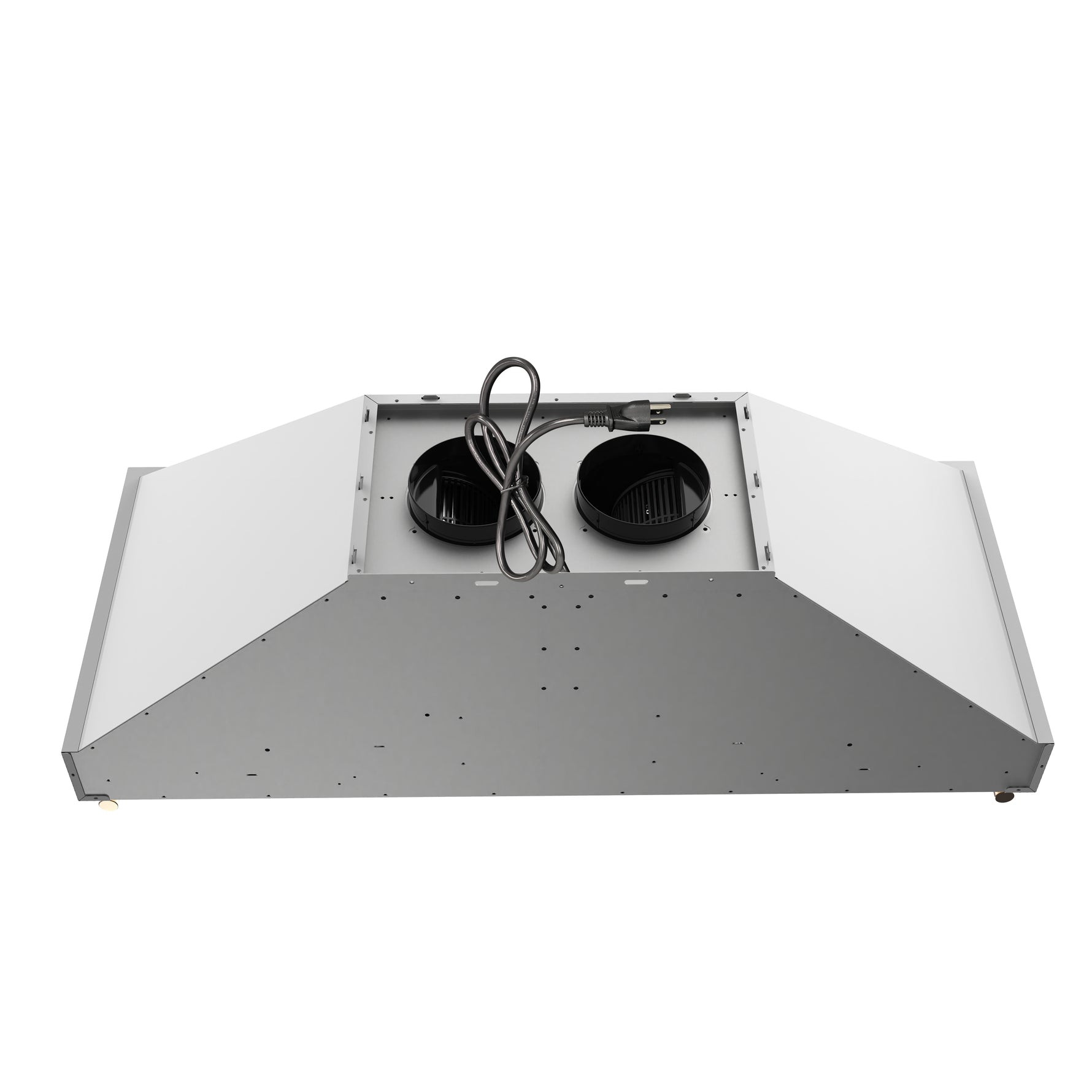 Forno Venezia 48 Inch Wall-Mounted Range Hood in White with Antique Brass Accessories, Touch Controls and Baffle Filters - BonPrix Électroménagers