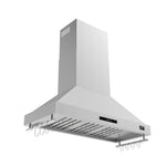 Forno Venezia 48 Inch Wall-Mounted Range Hood with Touch Controls and Baffle Filters - BonPrix Électroménagers