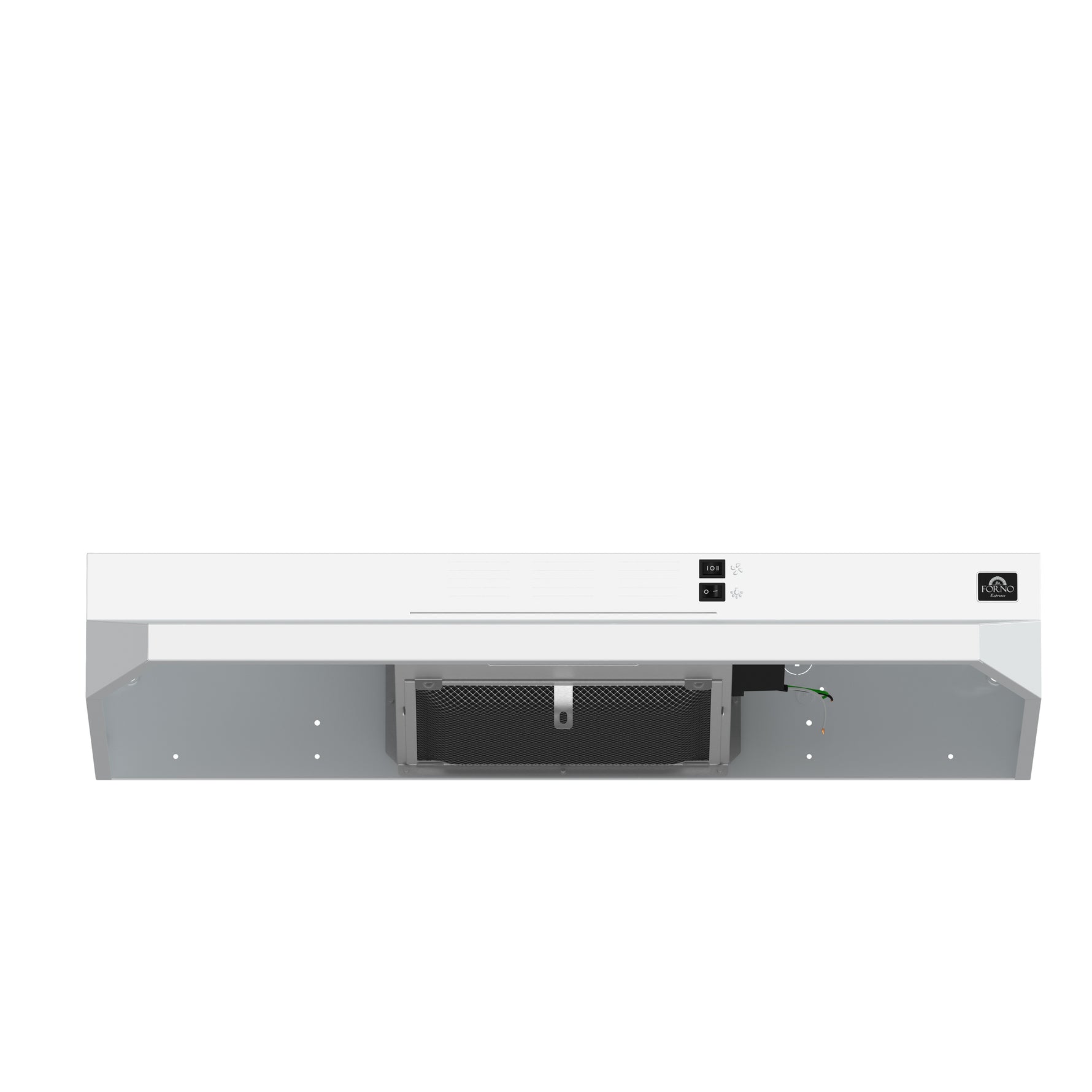 Forno Cappa 30-Inch Under Cabinet Range Hood, White, 200 CFM, Convertible, LED Lighting - BonPrix Électroménagers