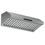 Forno Palazzo 48-Inch Wall Mounted Range Hood, Stainless Steel, Heavy Duty Baffle Filters, Remote Control - BonPrix Électroménagers