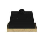 Forno Vittorio 36-Inch Wall Mount Range Hood, Black with Antique Brass Trim, 600 CFM Airflow, Dishwasher-Safe Baffle Filters, Remote Control, 3-Speed Fan, Bright LED Lighting. - BonPrix Électroménagers