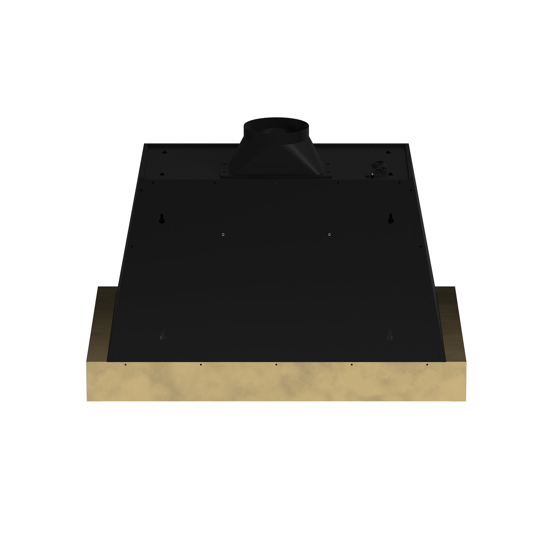 Forno Vittorio 36-Inch Wall Mount Range Hood, Black with Antique Brass Trim, 600 CFM Airflow, Dishwasher-Safe Baffle Filters, Remote Control, 3-Speed Fan, Bright LED Lighting. - BonPrix Électroménagers
