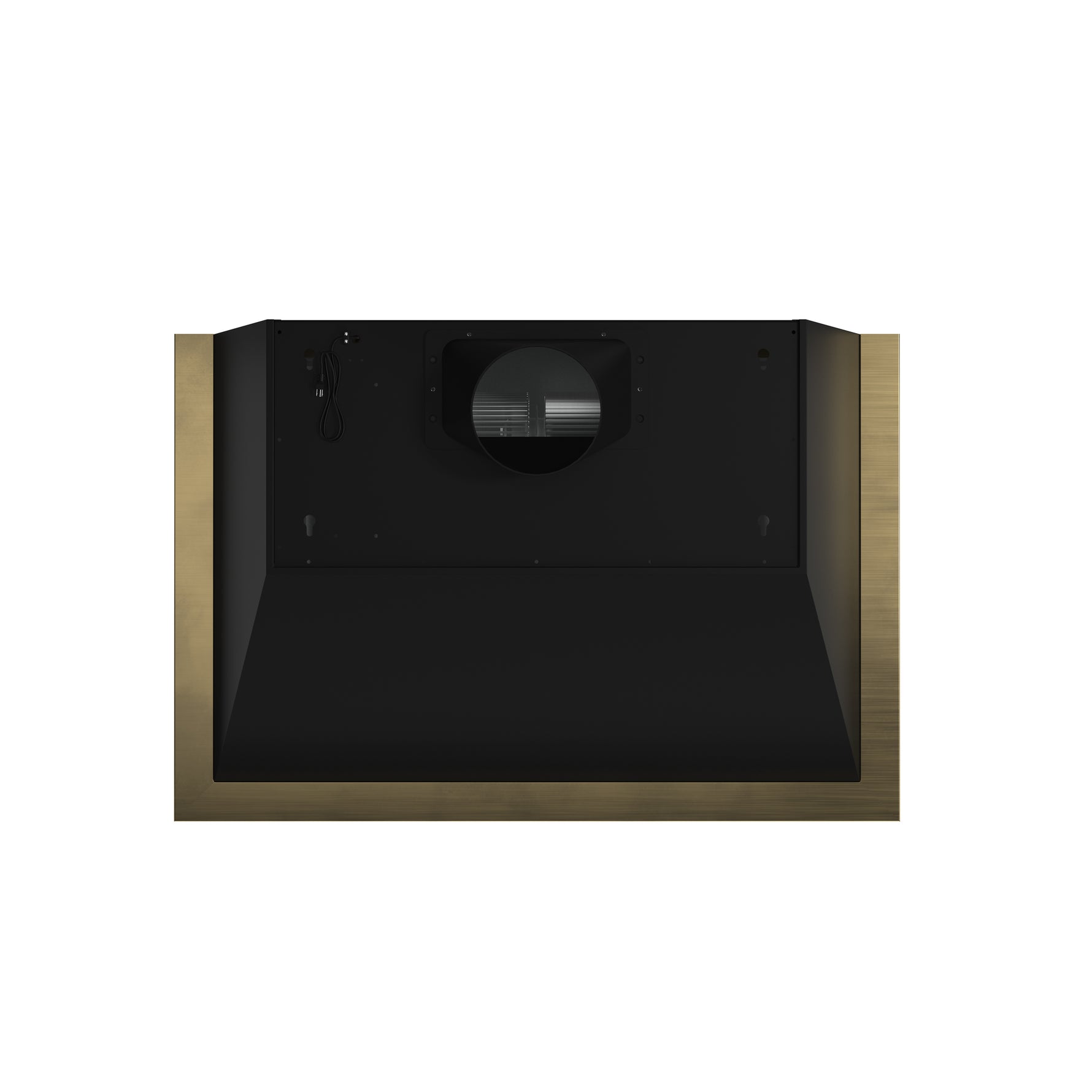 Forno Vittorio 36-Inch Wall Mount Range Hood, Black with Antique Brass Trim, 600 CFM Airflow, Dishwasher-Safe Baffle Filters, Remote Control, 3-Speed Fan, Bright LED Lighting. - BonPrix Électroménagers