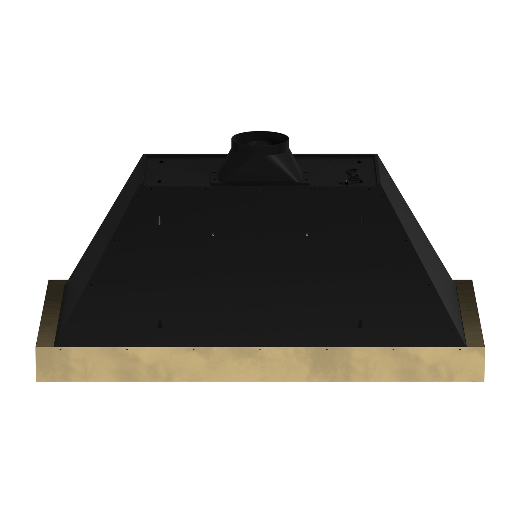 Forno Vittorio 48-Inch Wall Mount Range Hood, Black with Antique Brass Trim, 600 CFM Airflow, Dishwasher-Safe Baffle Filters, Remote Control, 3-Speed Fan, Bright LED Lighting. - BonPrix Électroménagers