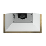 Forno Vittorio 48-Inch Wall Mount Range Hood, White with Antique Brass Trim, 600 CFM Airflow, Dishwasher-Safe Baffle Filters, Remote Control, 3-Speed Fan, Bright LED Lighting - BonPrix Électroménagers