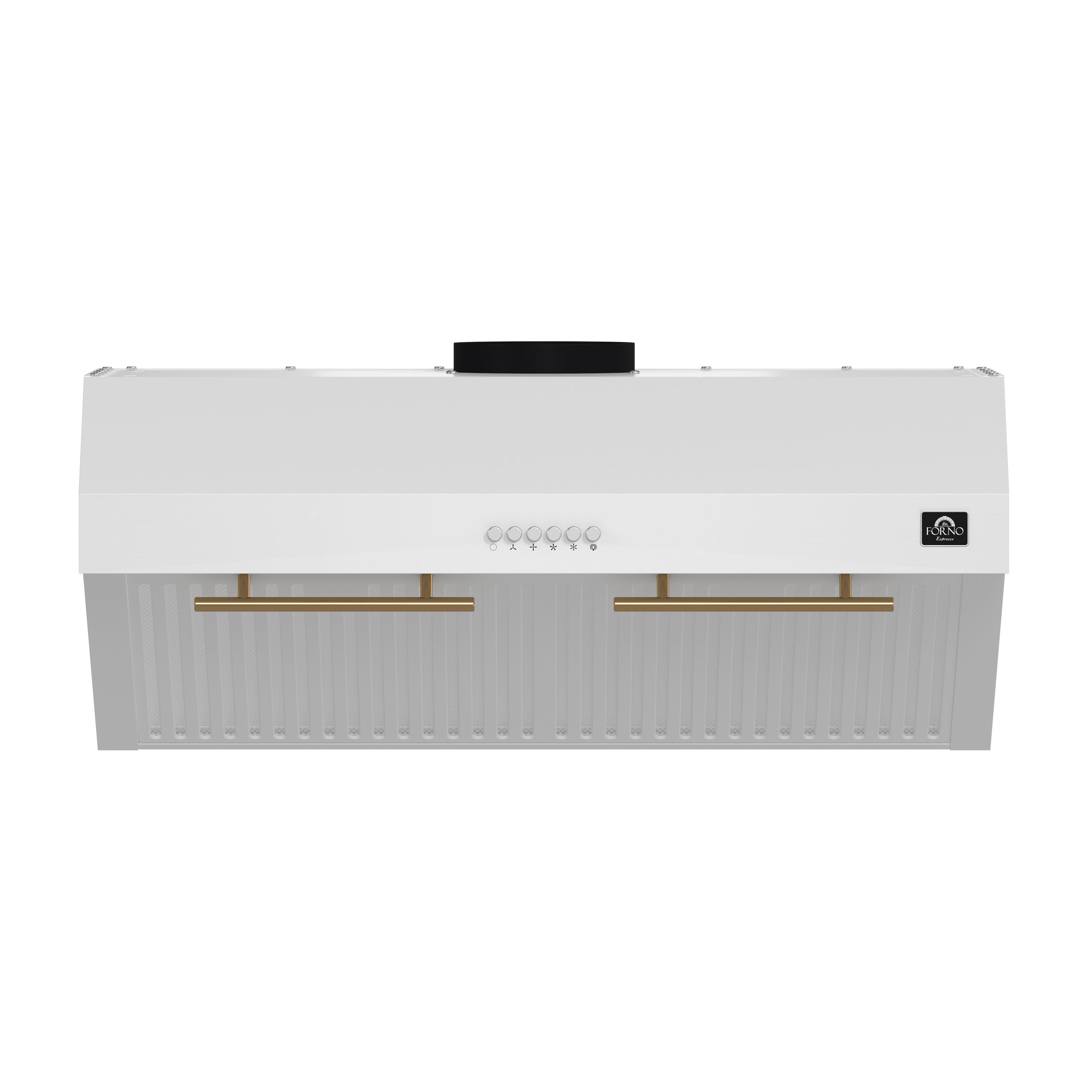 Forno Bari Espresso 30-Inch Under Cabinet Range Hood, White, 600 CFM, LED Lighting, Dishwasher-Safe Baffle Filters, 3-Speed Fan Control - BonPrix Électroménagers