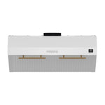 Forno Bari Espresso 30-Inch Under Cabinet Range Hood, White, 600 CFM, LED Lighting, Dishwasher-Safe Baffle Filters, 3-Speed Fan Control - BonPrix Électroménagers
