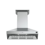 Forno Orvieto 48-Inch Wall Mount Range Hood, LED Lighting, Heavy Duty, Stainless Steel - BonPrix Électroménagers
