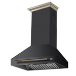 Forno Aria 30 Inch Wall-Mounted Range Hood in Black - BonPrix Électroménagers