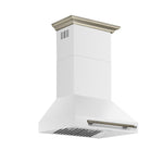 Forno Aria 30 Inch Wall-Mounted Range Hood in White - BonPrix Électroménagers