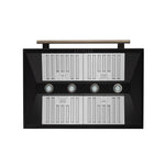 Forno Aria 36 Inch Wall-Mounted Range Hood in Black - BonPrix Électroménagers