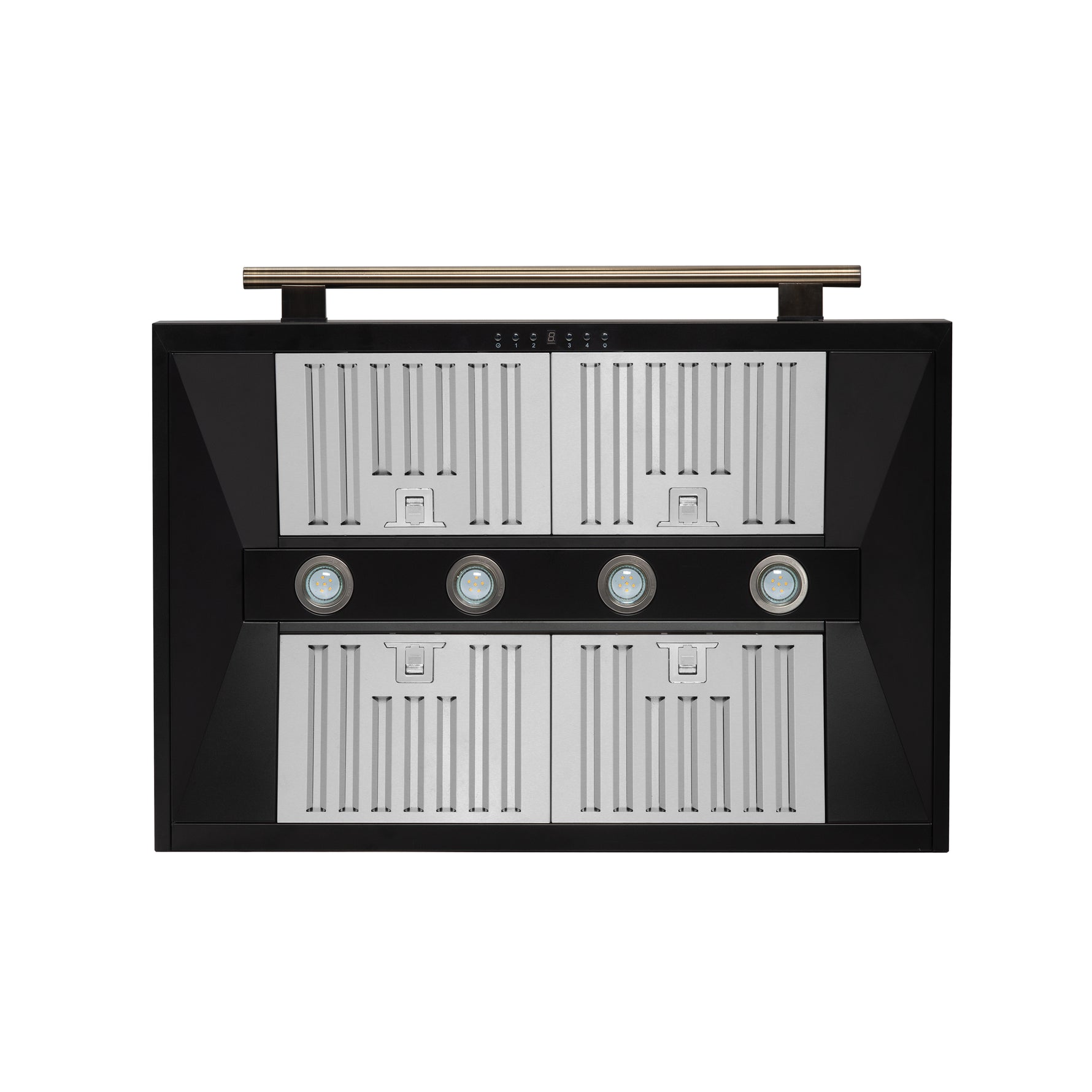 Forno Aria 36 Inch Wall-Mounted Range Hood in Black - BonPrix Électroménagers