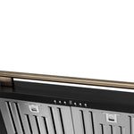 Forno Aria 36 Inch Wall-Mounted Range Hood in Black - BonPrix Électroménagers