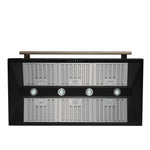 Forno Aria 48 Inch Wall-Mounted Range Hood in Black - BonPrix Électroménagers