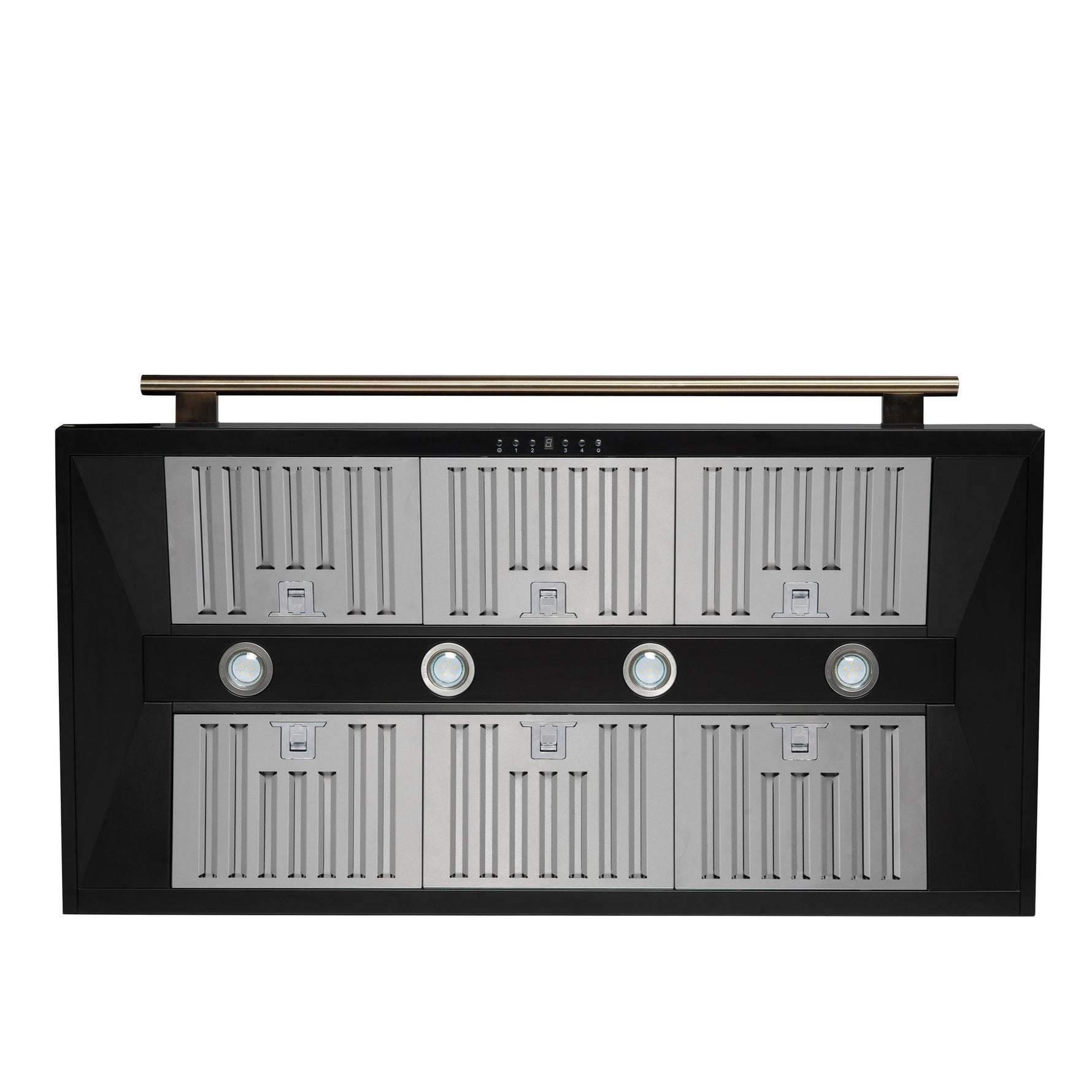 Forno Aria 48 Inch Wall-Mounted Range Hood in Black - BonPrix Électroménagers