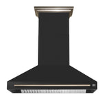 Forno Aria 48 Inch Wall-Mounted Range Hood in Black - BonPrix Électroménagers