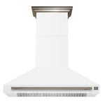 Forno Aria 48 Inch Wall-Mounted Range Hood in White - BonPrix Électroménagers