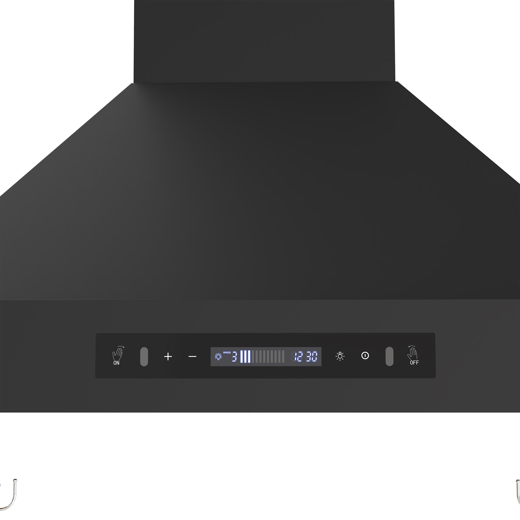Forno Venezia 30 Inch Wall-Mounted Range Hood in Black with Touch Controls and Baffle Filters - BonPrix Électroménagers