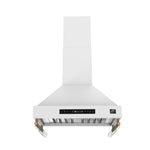Forno Venezia 30 Inch Wall-Mounted Range Hood in White with Touch Controls and Baffle Filters - BonPrix Électroménagers