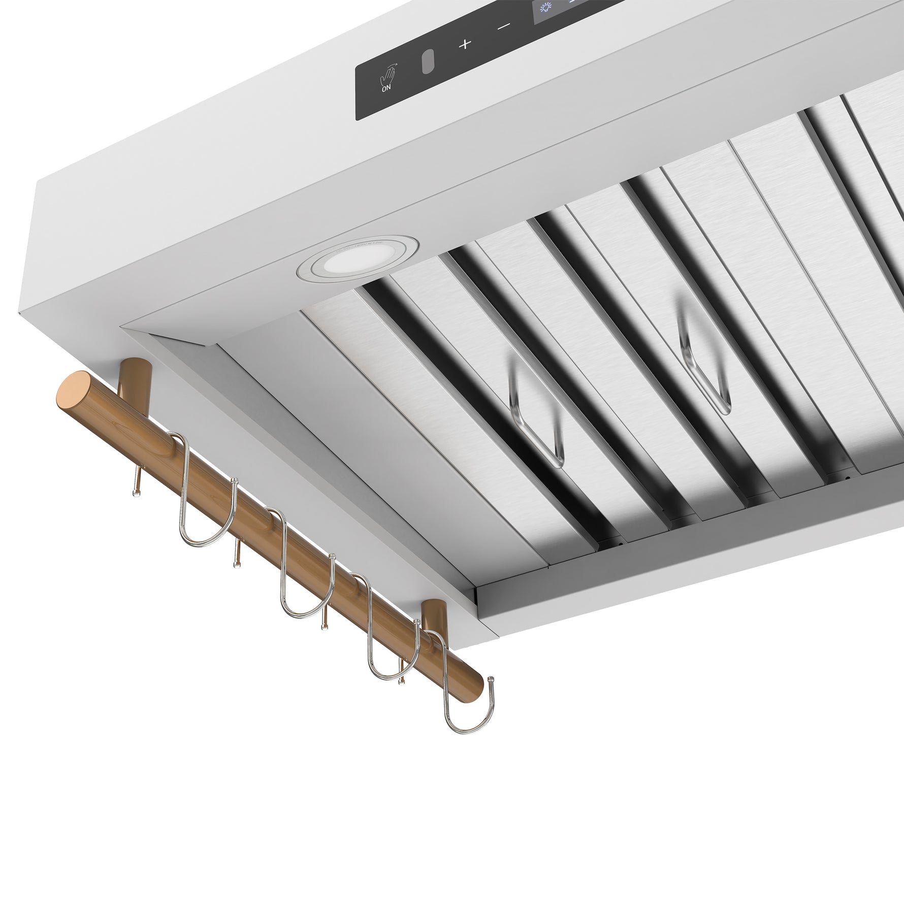 Forno Venezia 30 Inch Wall-Mounted Range Hood in White with Touch Controls and Baffle Filters - BonPrix Électroménagers