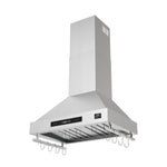 Forno Venezia 30 Inch Wall-Mounted Range Hood with Touch Controls and Baffle Filters - BonPrix Électroménagers