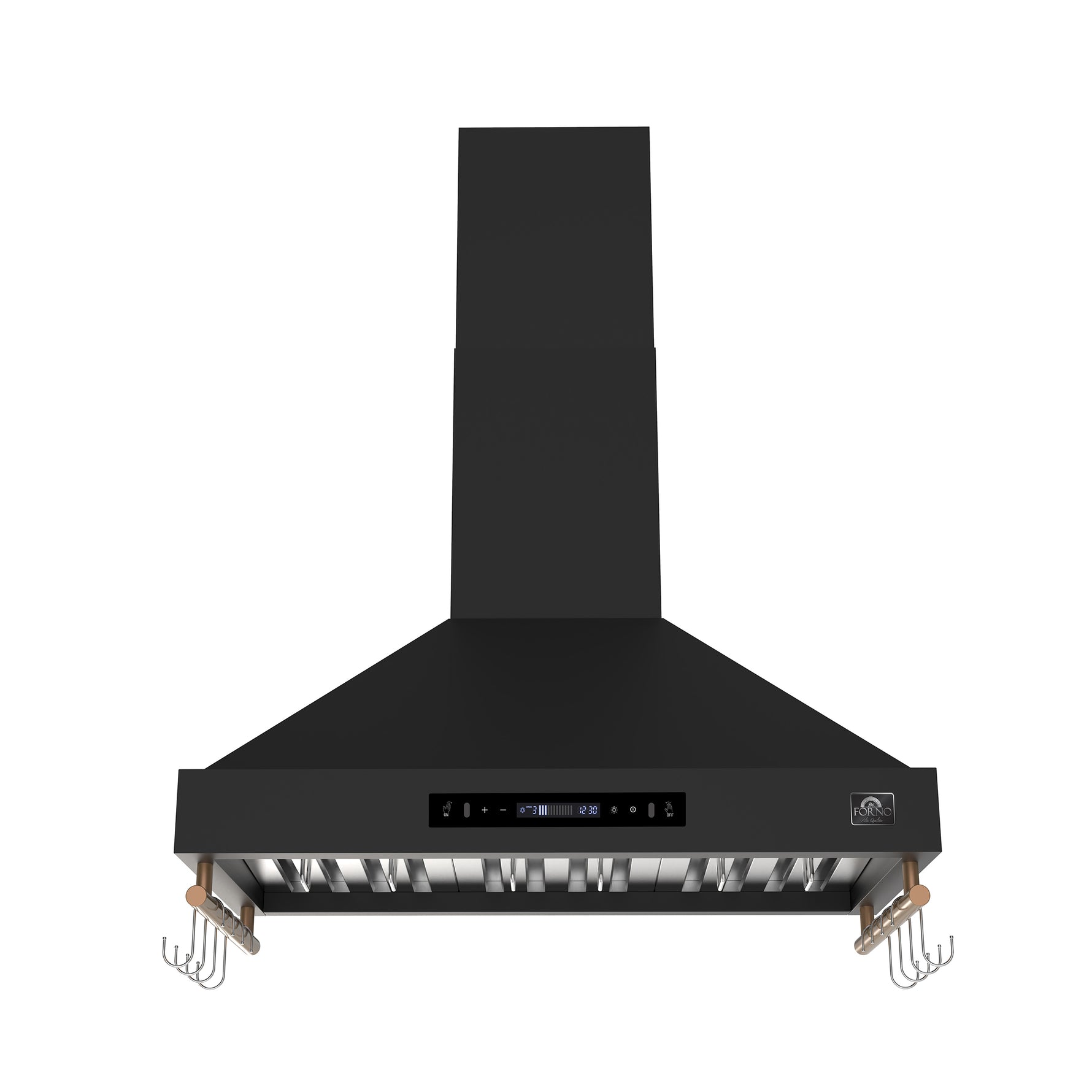 Forno Venezia 36 Inch Wall-Mounted Range Hood in Black with Touch Controls and Baffle Filters - BonPrix Électroménagers