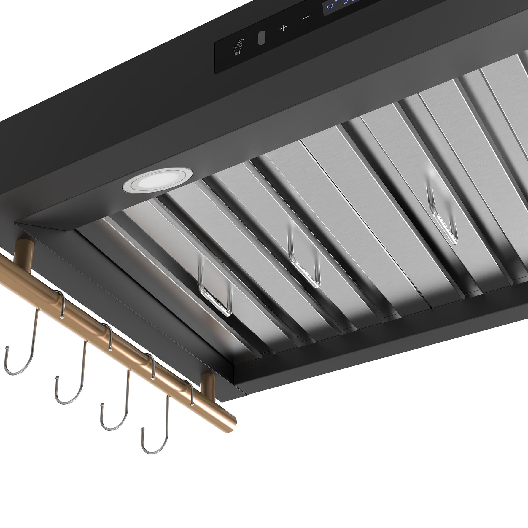 Forno Venezia 36 Inch Wall-Mounted Range Hood in Black with Touch Controls and Baffle Filters - BonPrix Électroménagers