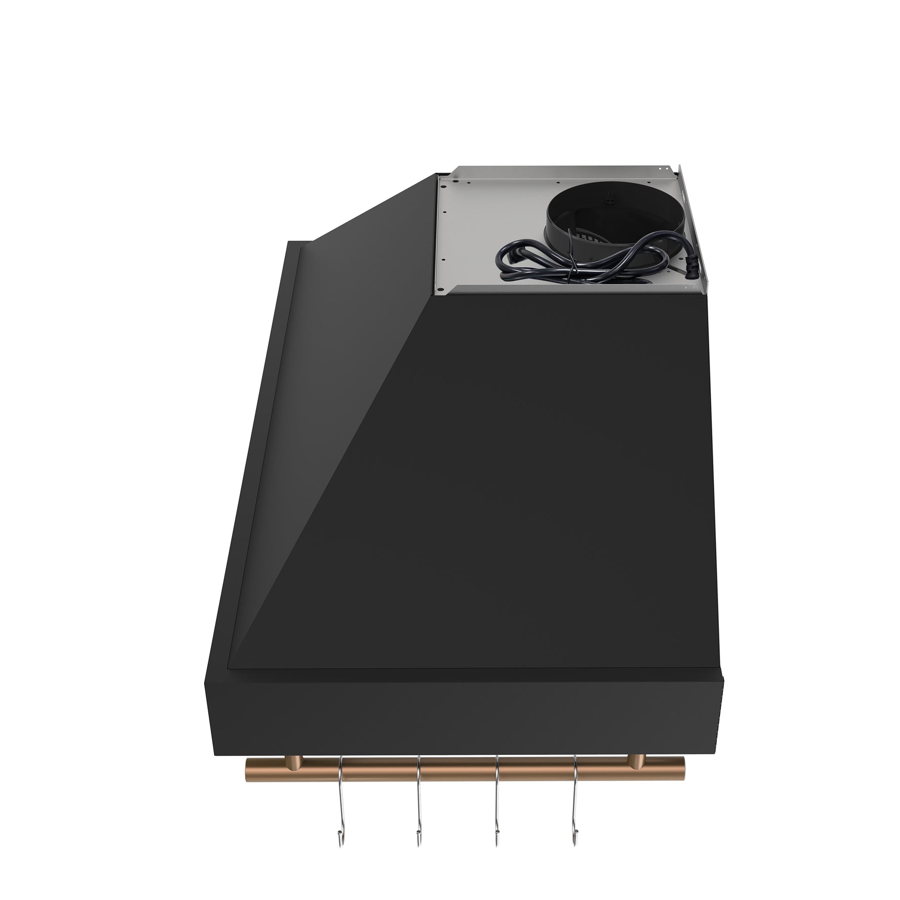 Forno Venezia 36 Inch Wall-Mounted Range Hood in Black with Touch Controls and Baffle Filters - BonPrix Électroménagers