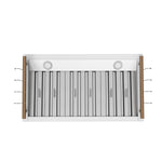 Forno Venezia 36 Inch Wall-Mounted Range Hood in White with Touch Controls and Baffle Filters - BonPrix Électroménagers