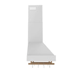 Forno Venezia 36 Inch Wall-Mounted Range Hood in White with Touch Controls and Baffle Filters - BonPrix Électroménagers