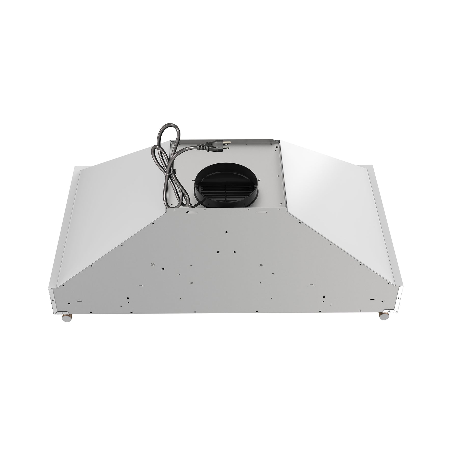 Forno Venezia 36 Inch Wall-Mounted Range Hood in White with Touch Controls and Baffle Filters - BonPrix Électroménagers