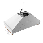 Forno Venezia 36 Inch Wall-Mounted Range Hood in White with Touch Controls and Baffle Filters - BonPrix Électroménagers
