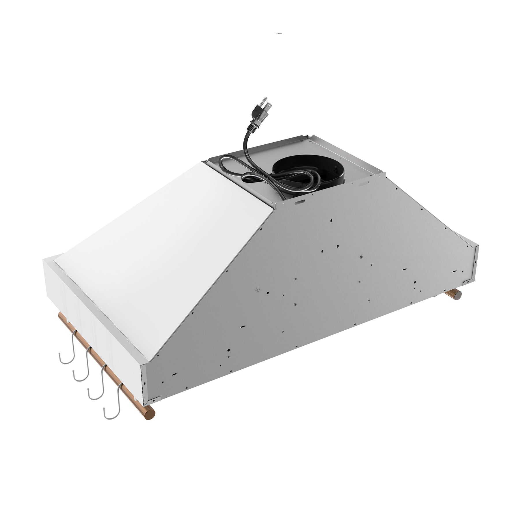 Forno Venezia 36 Inch Wall-Mounted Range Hood in White with Touch Controls and Baffle Filters - BonPrix Électroménagers