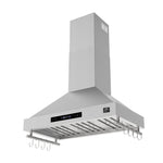 Forno Venezia 36 Inch Wall-Mounted Range Hood with Touch Controls and Baffle Filters - BonPrix Électroménagers