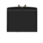 Forno Luigi 33-Inch French Door Refrigerator, 18 cu.ft, Black Finish, Antique Brass Handles, ENERGY STAR Certified - BonPrix Électroménagers